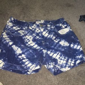 Tie-dye Jean shorts